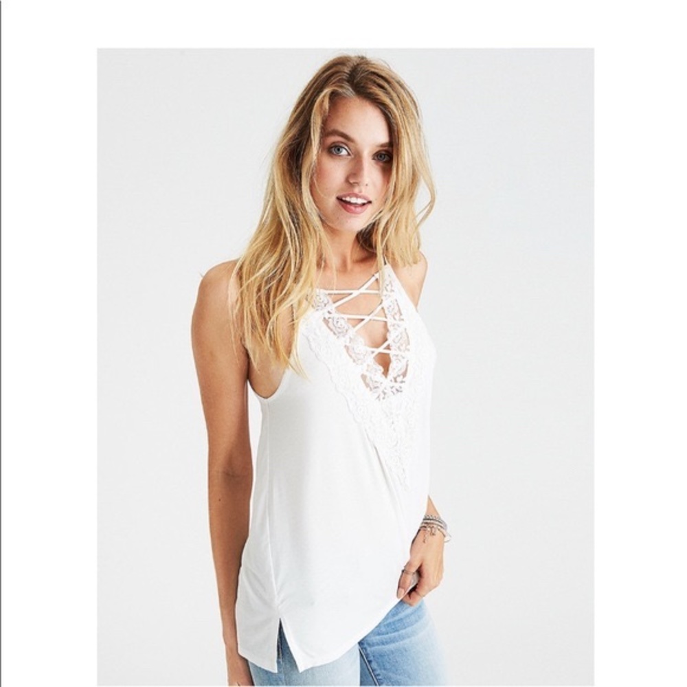 American Eagle Soft & Sexy Lace V-Neck Tank NWOT